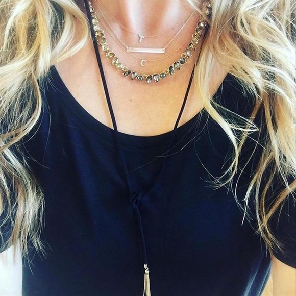 NEW Stella & Dot Gold Eliza Fringe with Tassels 3 In 1 Necklace or Bracelet - Picture 2 of 6